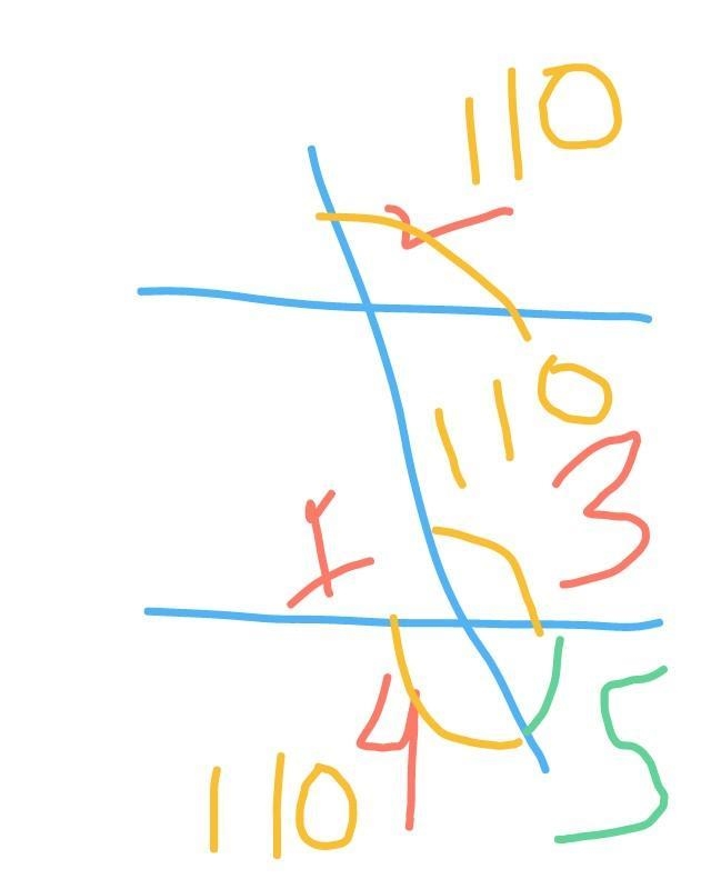 Complete the two column proof Given: 22= 24,m_2 = 110° Prove: m 23 = 70° Statement-example-1