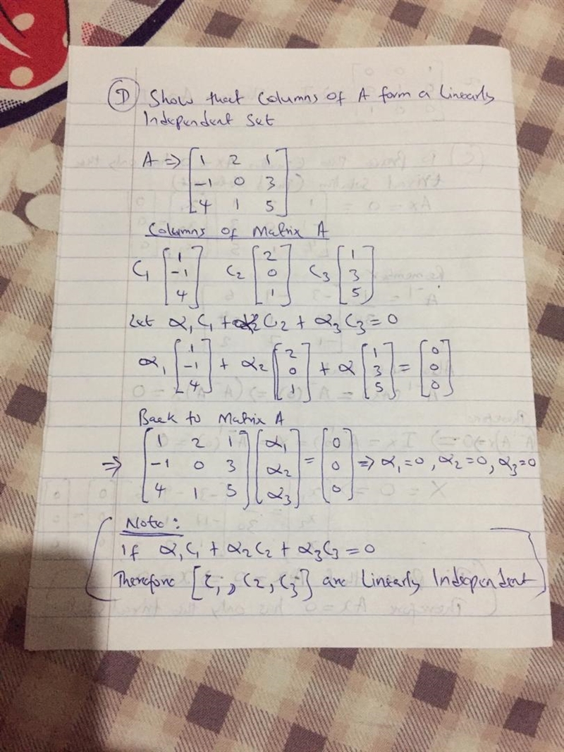 Select four statements from the invertible matrix theorem and show that all four statements-example-4