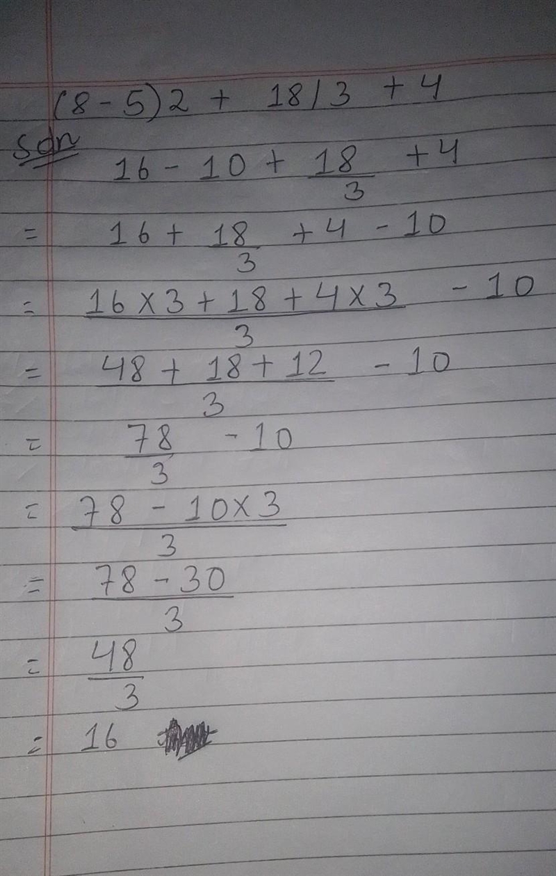 Which of the following choices will simplify (8 − 5)2 + 18/3+ 4 ? 19 13 22 None of-example-1