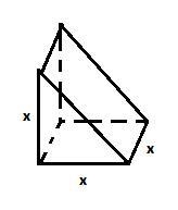 42:15 A right triangular prism is constructed so that its height is equal to the leg-example-1