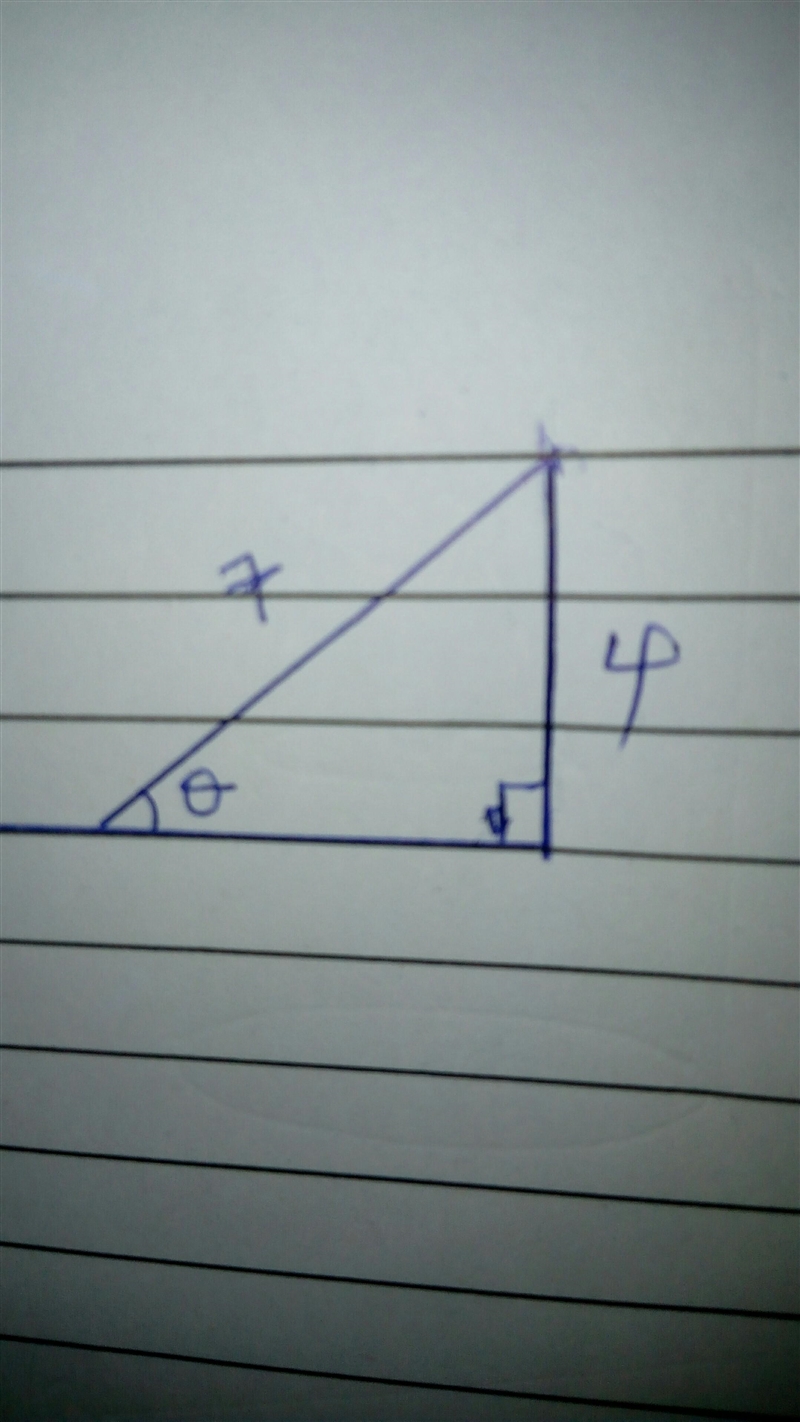 Given the following right triangle, find cosθ, sinθ, tanθ, secθ, cscθ, and cotθ. Do-example-1