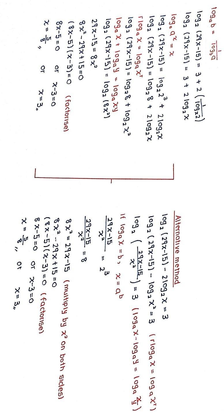 Can anyone help solve for x? It’s additional maths so i can’t use a graphing calculator-example-1