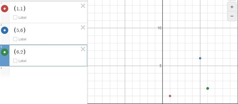 Determine if triangle XYZ with coordinates x (1, 1), y (5,6) and z (6,2) is a right-example-1