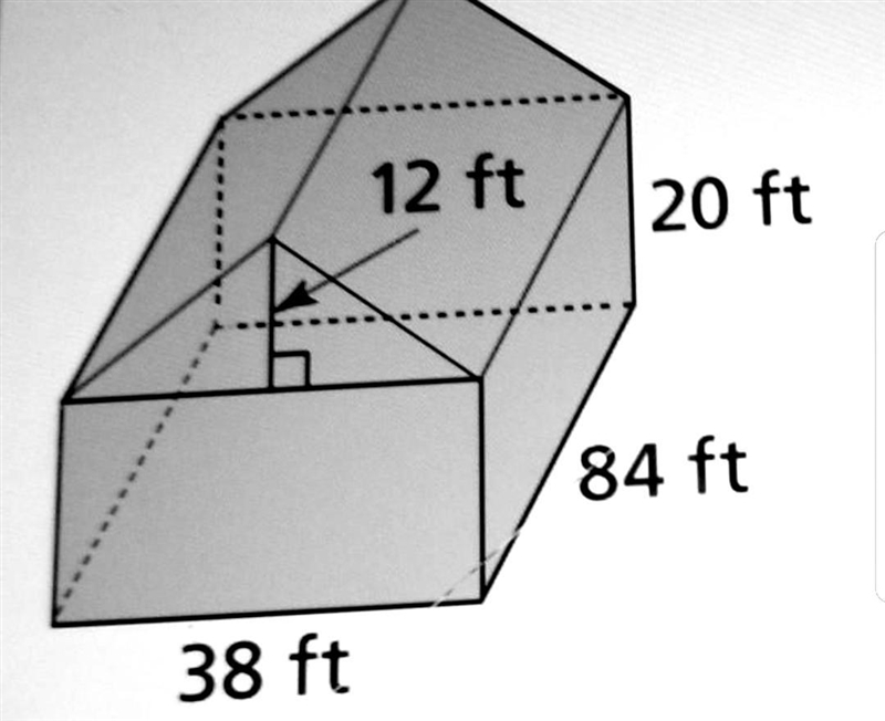 00:00 A barn is shaped like a rectangular prism with a triangular prism on top as-example-1