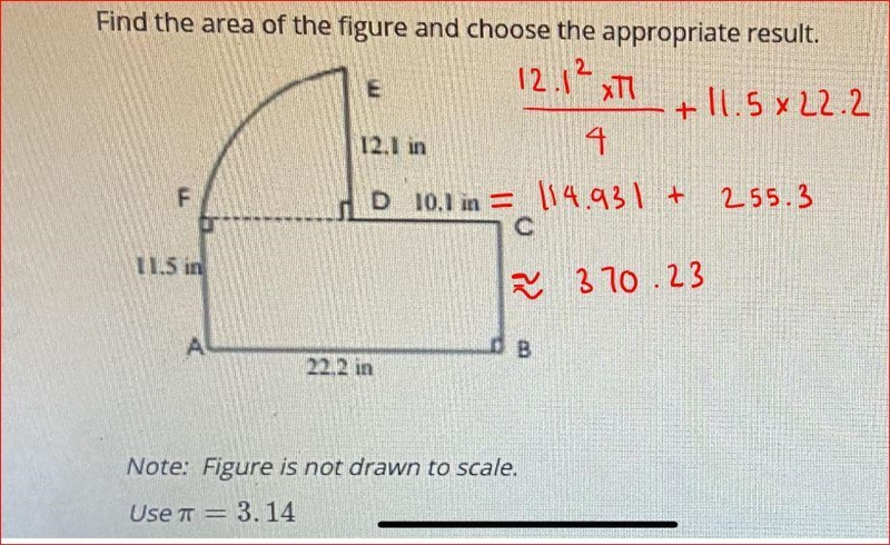 Find the area of the figure below:-example-1