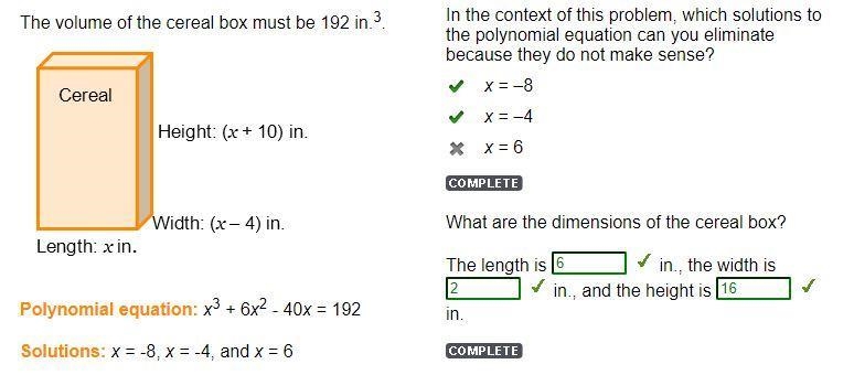 What are the dimensions of the cereal box? The length is ___ in., the width is __ in-example-1