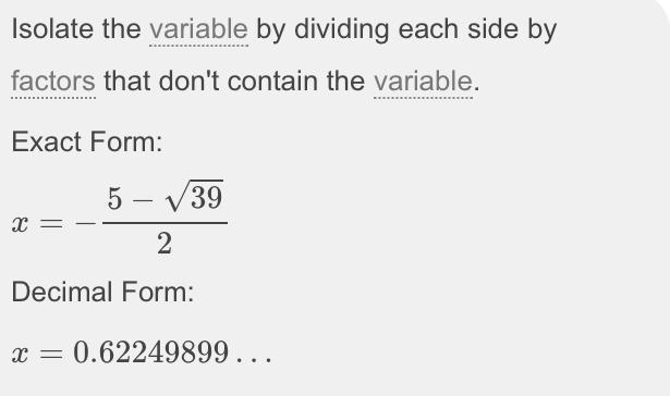 Find the Square root of √39-2x = 5-example-1