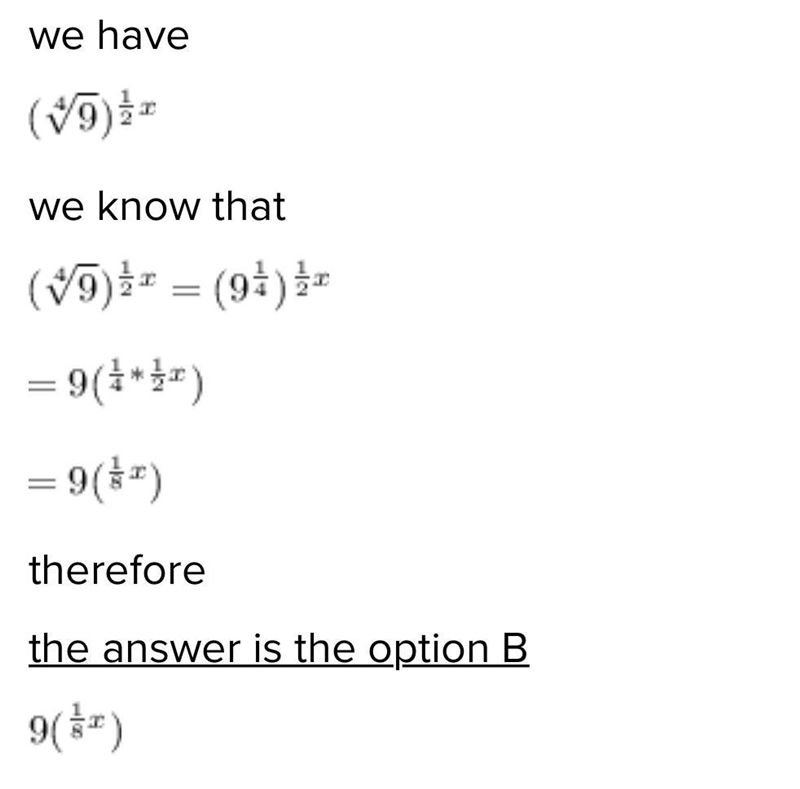 Which is equivalent to 4 square root 9^1/2^?-example-1