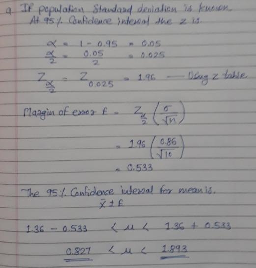 A sample of 10 chunks of coal from a particular mine found a sample mean density of-example-1