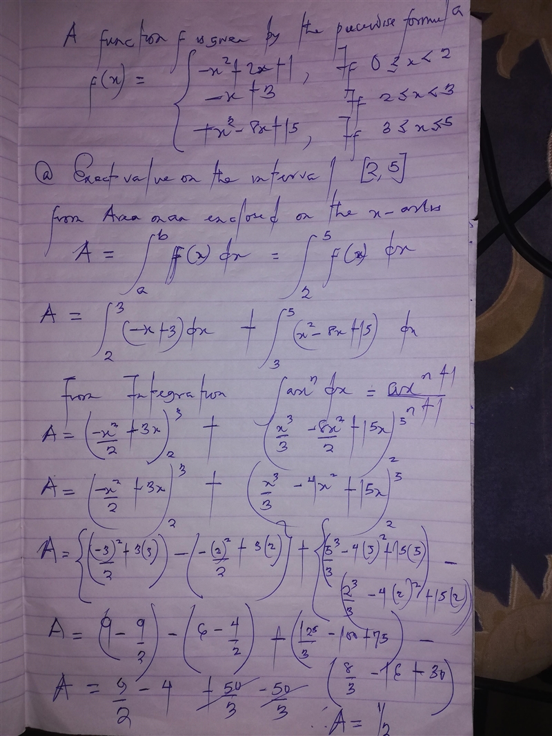 The fundamental theorem of Calculus A function f is given piecewise by the formula-example-1