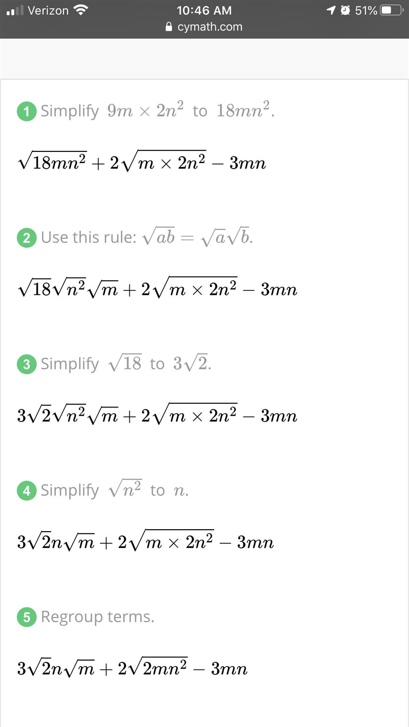 √9m^2n^2 + 2√m^2n^2 - 3mn-example-1