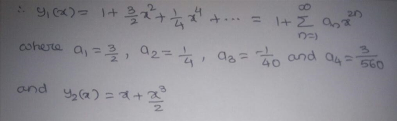 In this exercise, we consider finding the first five coefficients in the series solution-example-3