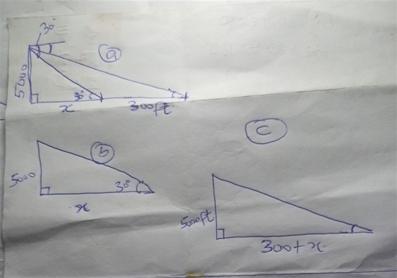 The pilot of an airplane flying at an elevation of 5000 feet sights two towers that-example-1