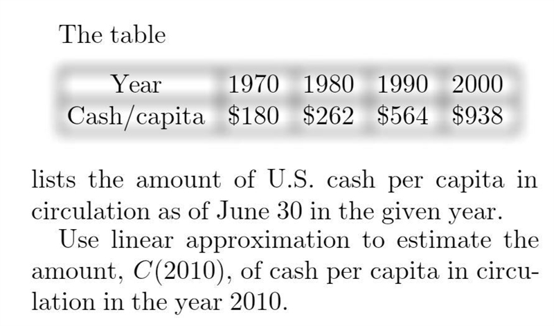 lists the amount of U.S. cash per capita in circulation as of June 30 in the given-example-1