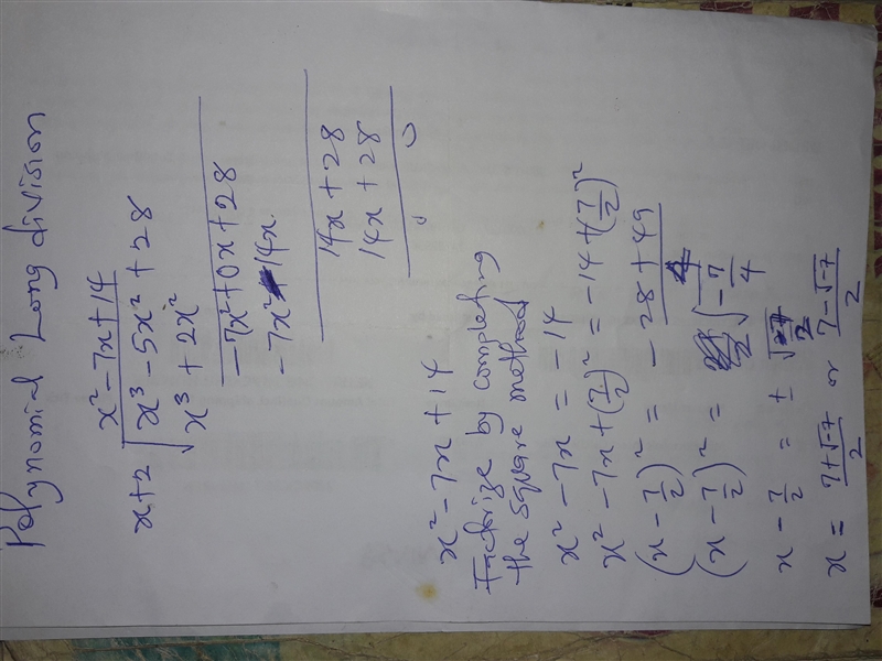 Conjecture: How many solutions do x3 - 5x2 + 28 = 0 have? Find the real solution(s-example-1