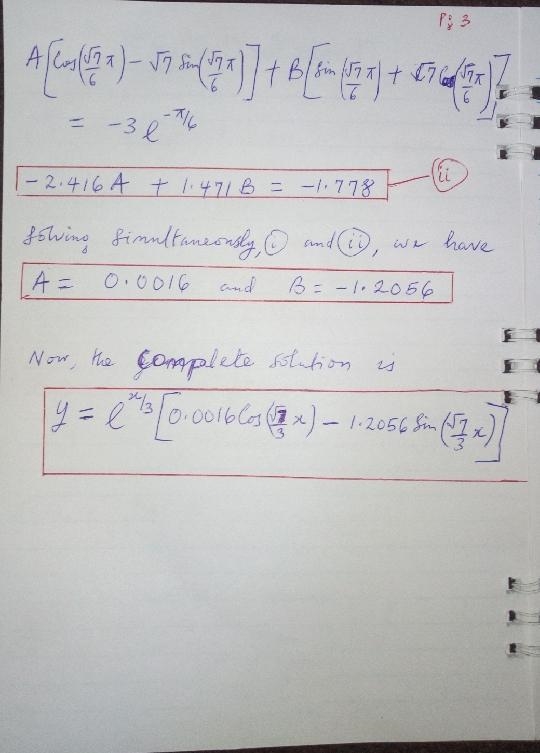 Solve the initial value problem: 9y′′−6y′+8y=0, y(π/2)=−2, y′(π/2)=−1. Give your answer-example-3