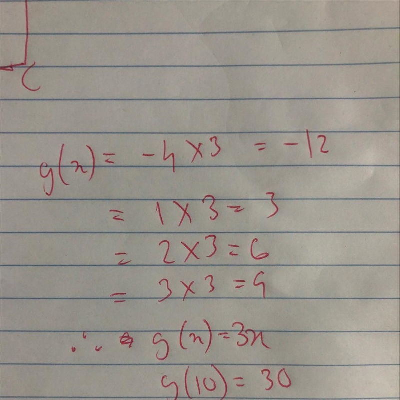 Using the table find g(x) and use that to find g(-10)-example-1