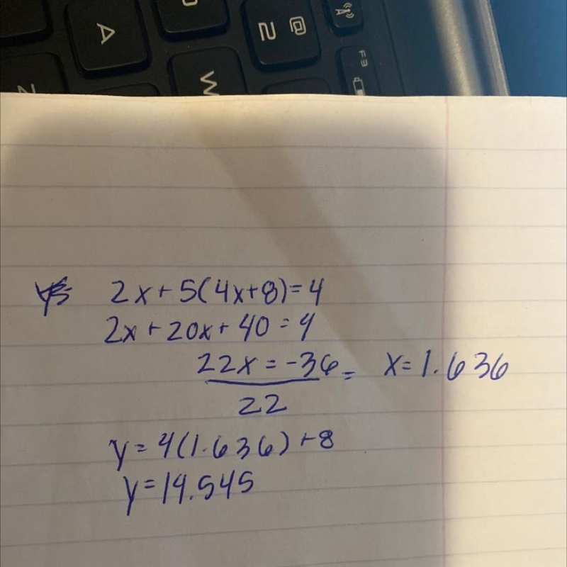 Find a solution to the following system of linear equations by using either 1 point-example-1