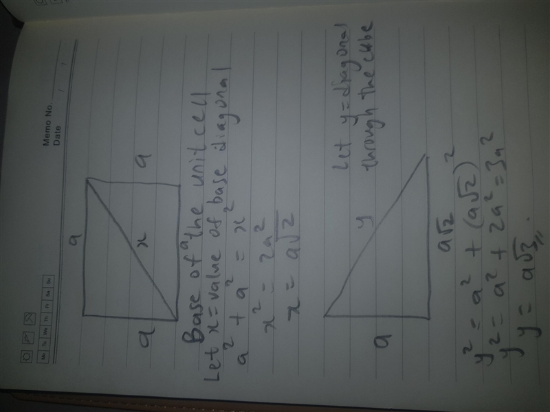 What is the mathematical relationship between the atomic radius (r) and the lattice-example-2