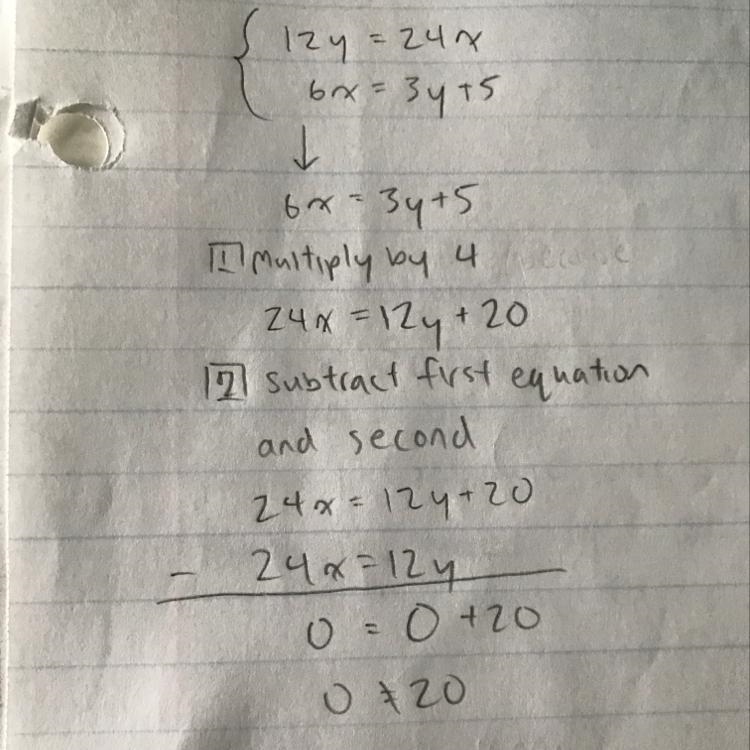 12y = 24х 6x = 3y +5-example-1