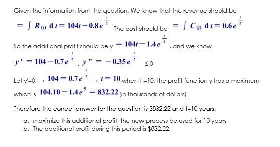 A factory has installed a new process that will produce anincreased rate of revenue-example-1