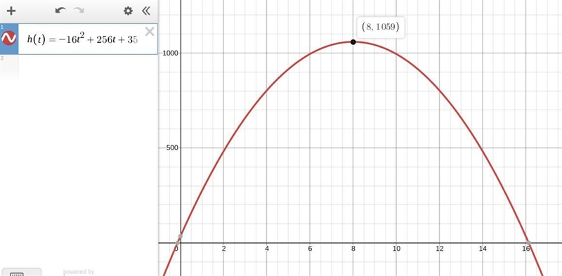 A projectile is launched upward with a velocity of 256 feet per second from the top-example-1