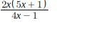 Simplify. (4x^3-12x^2)/(4x^2+7x-2)/(2x^2-6x)/(5x^2+11x+2) Enter your answer in the-example-1