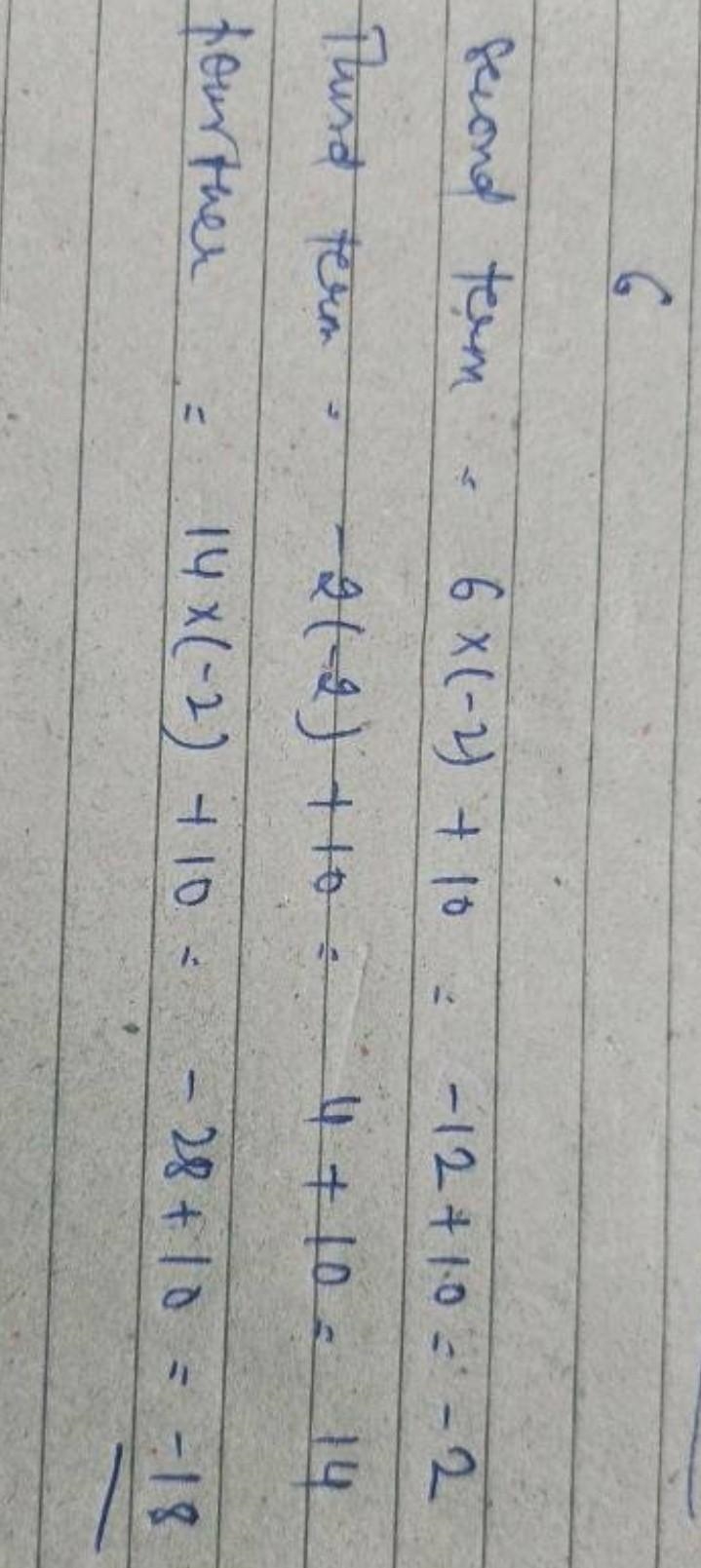 A list of numbers begins iwth the number 6. Each number on the list is 10 more than-example-1