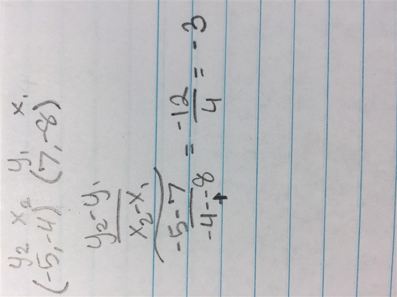 Determine the slope.(-5,-4) and (7,-8)-example-1