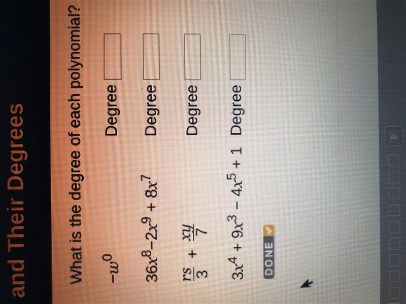 What is the degree of each polynomial?-example-1