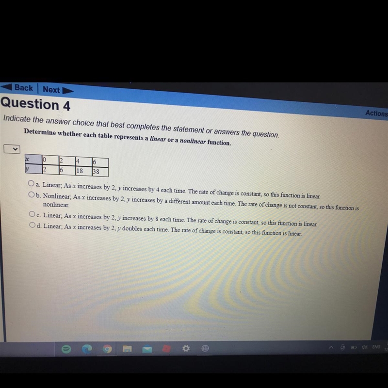 Indicate the answer choice that best completes the statement or answers the question-example-1