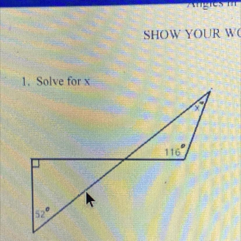 ANGLES IN TRIANGLES WORKSHEET-example-1