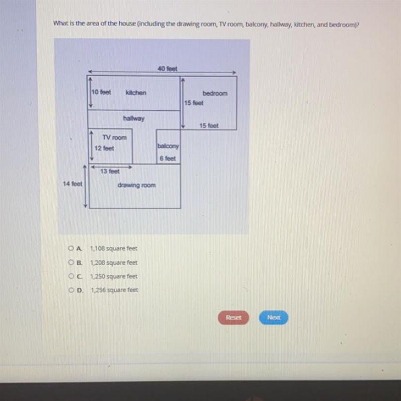 What is the area of the house (including the drawing room, TV room, balcony, hallway-example-1