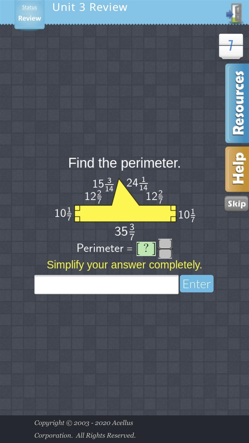 Find the perimeter. Simplify your answer completely.-example-1