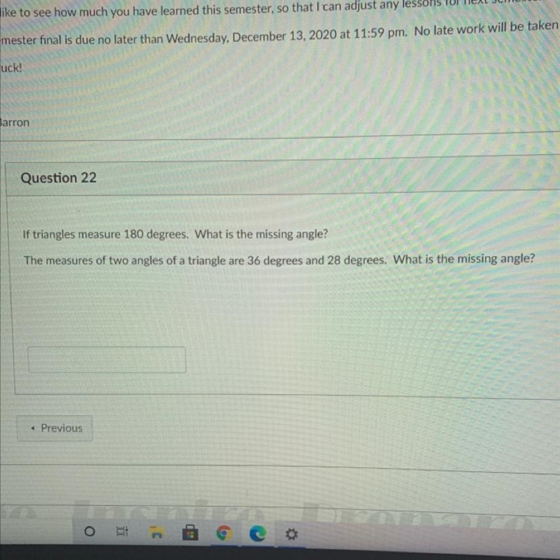 If the triangle measure 180 degrees. What is the missing angle?-example-1