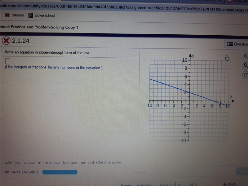 Equation of slope intercept-example-1