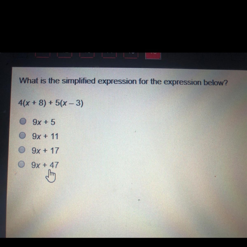 What is simplified expression for the expression below-example-1