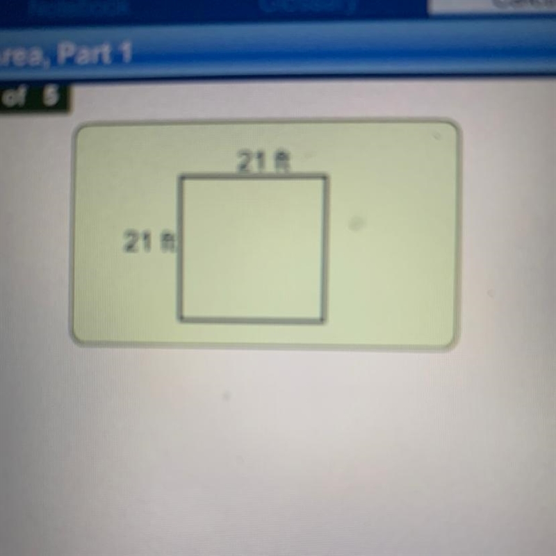 21 ft What is the area of this rectangle? Select the correct answer. -21 ft -24 1/2 yd-example-1