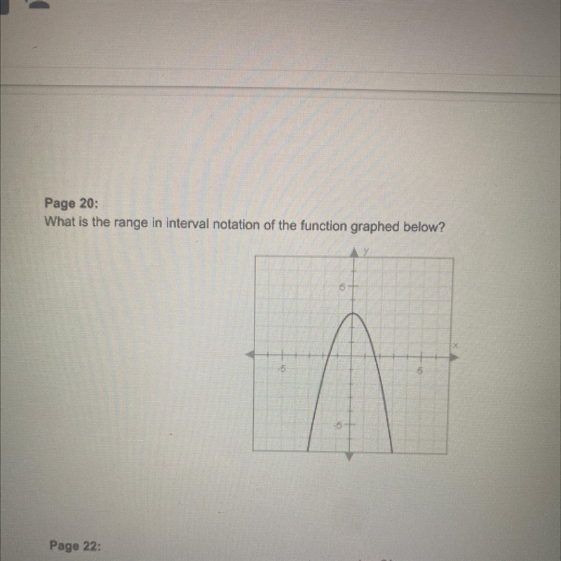 What is the range in interval notation of the function graphed below?-example-1