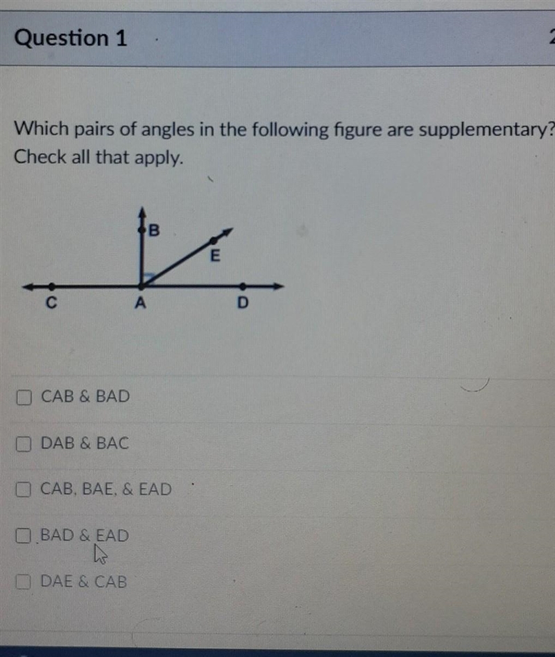 Which of the following is figure are complementary ​-example-1