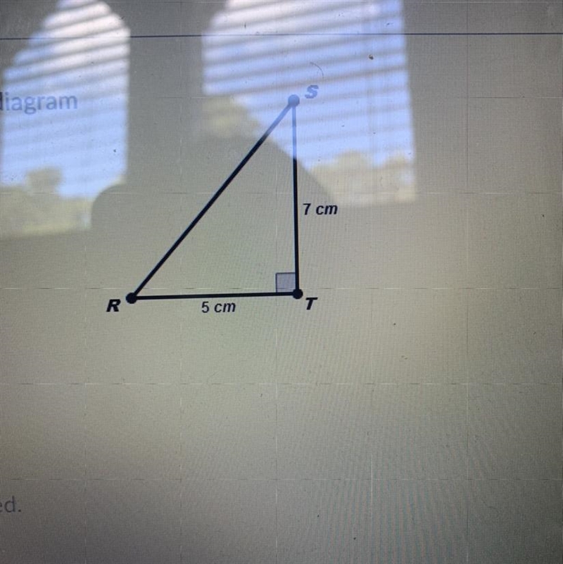 Given the statement, TSR: ABC and the diagram of the right triangle TSR, determine-example-1