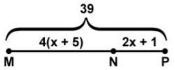 Find the length of MN. A) 7 B) 25 C) 32 D) 39-example-1