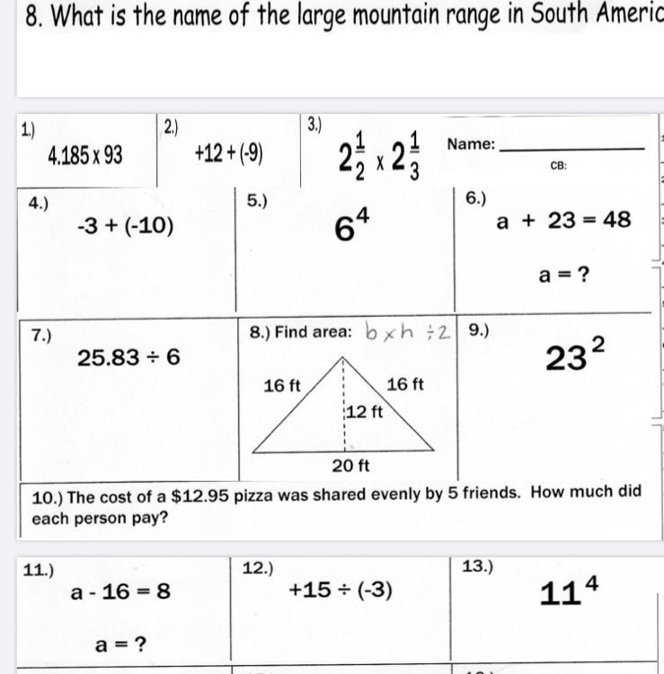 6th grade math answer all of the questions please-example-1