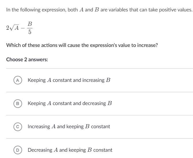 In the following expression, both A and B are variables that can take positive values-example-1