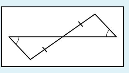 Instructions: Determine if the two triangles in the image are congruent. If they are-example-1