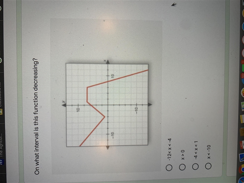 On what interval is the function decreasing?-example-1