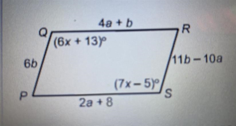 HELP!! What are the values of a and b?-example-1