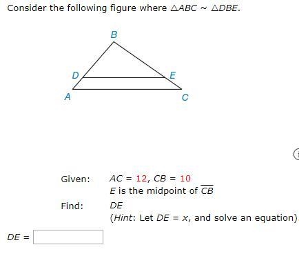 Finding the length of DE-example-1