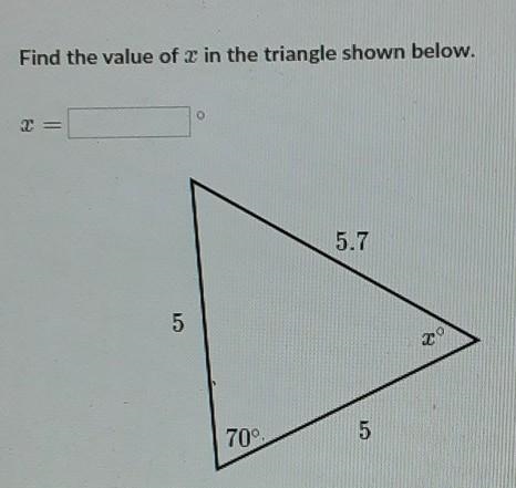 Find the value of X in the triangle​-example-1