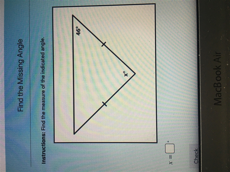 What does x equal to-example-1